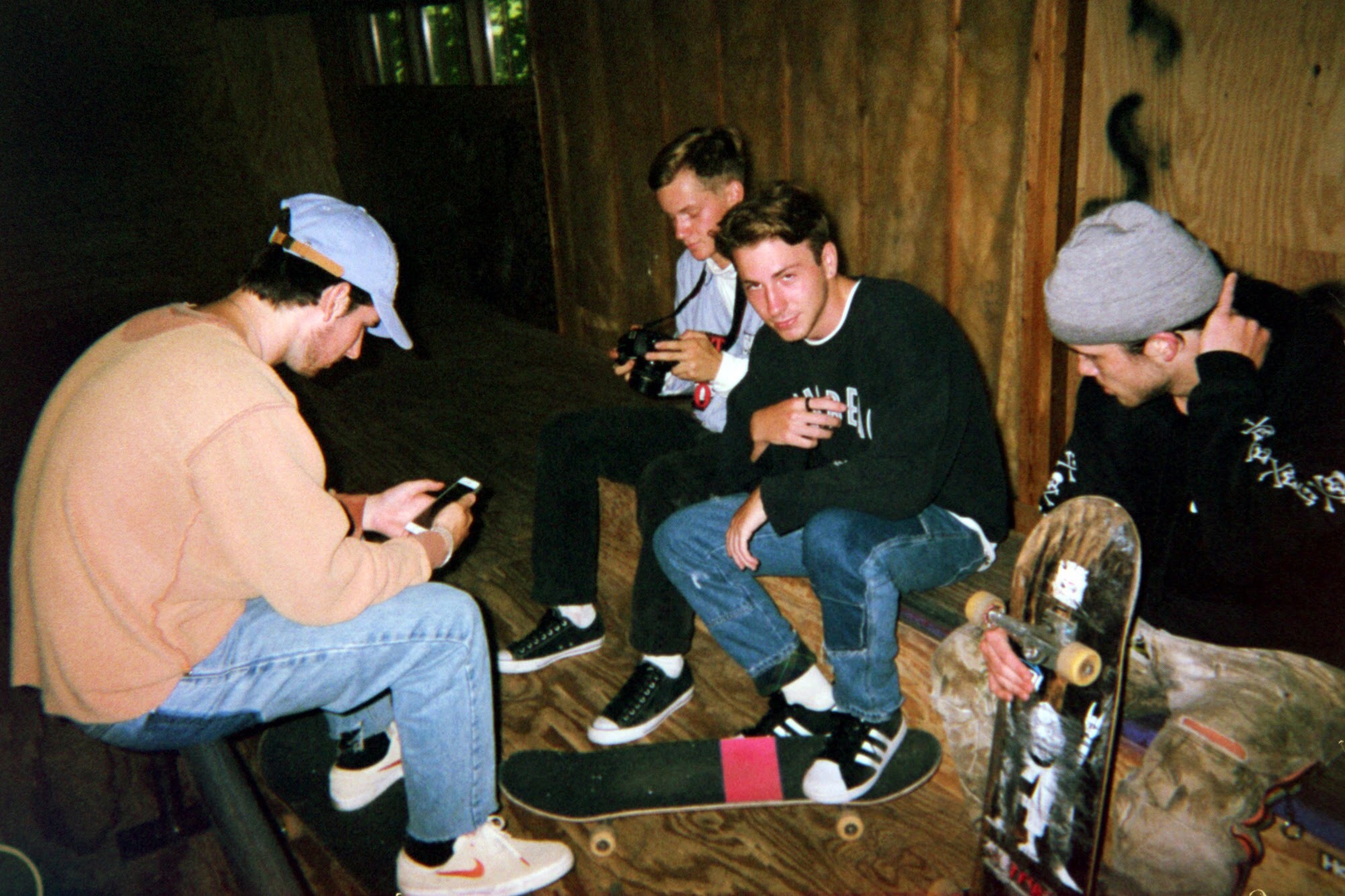 (L to R) Josh, Rex, Ethan, & Jonathan - Filming a clothing lookbook video at Josh's park, Summer 2018.