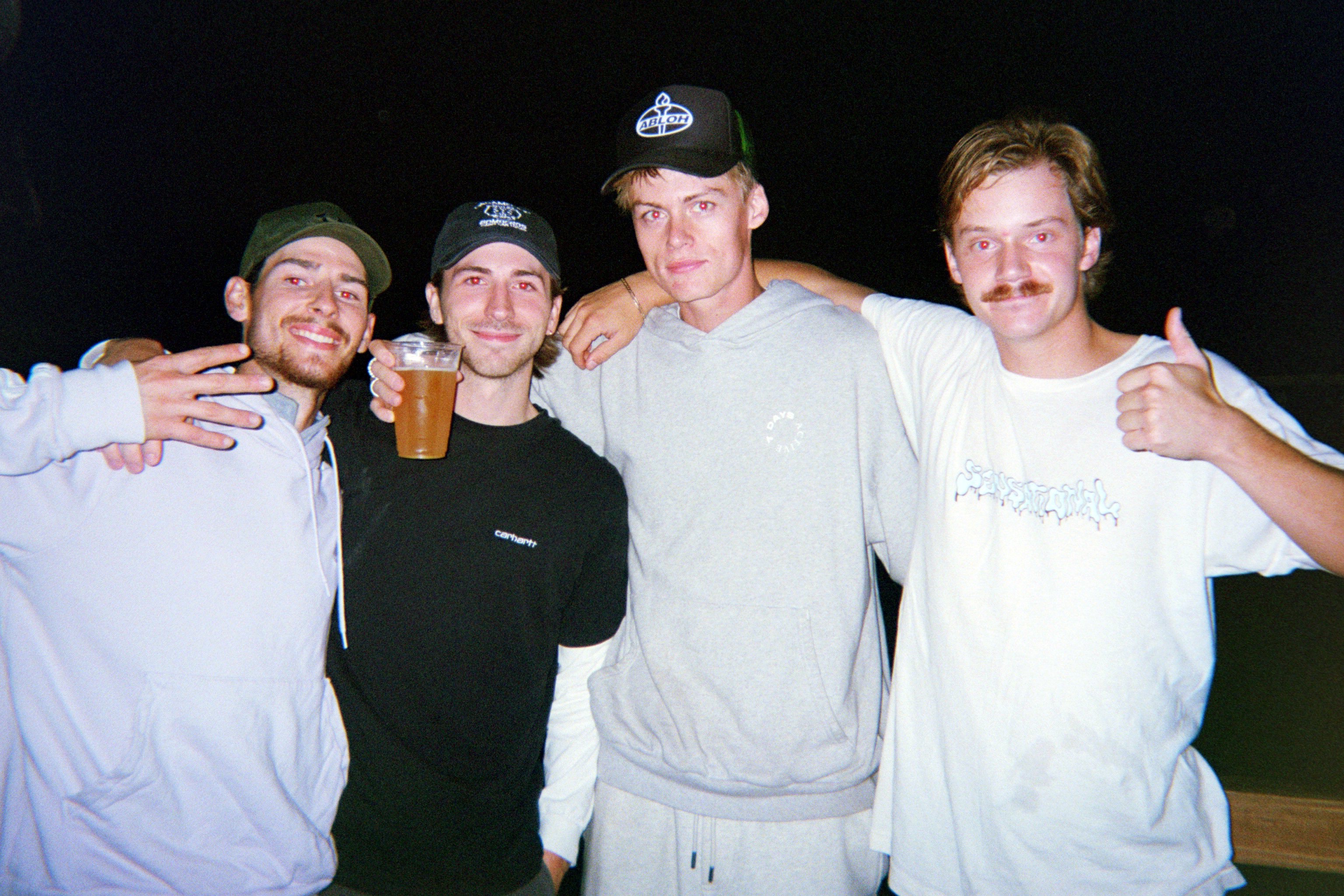 (L to R) Josh, Ethan, Thomas, & Rex - Volleyball Tuesday at Sideouts, Summer 2023.
